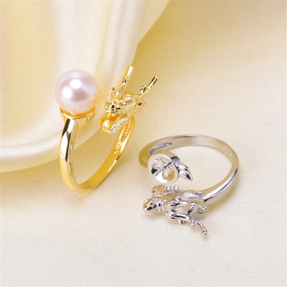 Элегантные жемчужные кольца для женщин серебряное кольцо с перекрученным