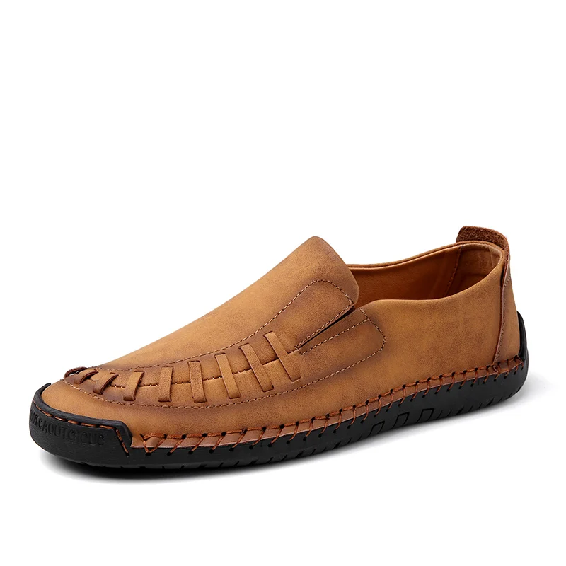 

New Comfortable Men Casual Shoes Loafers Men Shoes Quality Split Leather Man Flats Plus Size 38-47 Hot Sale Moccasins Shoe %