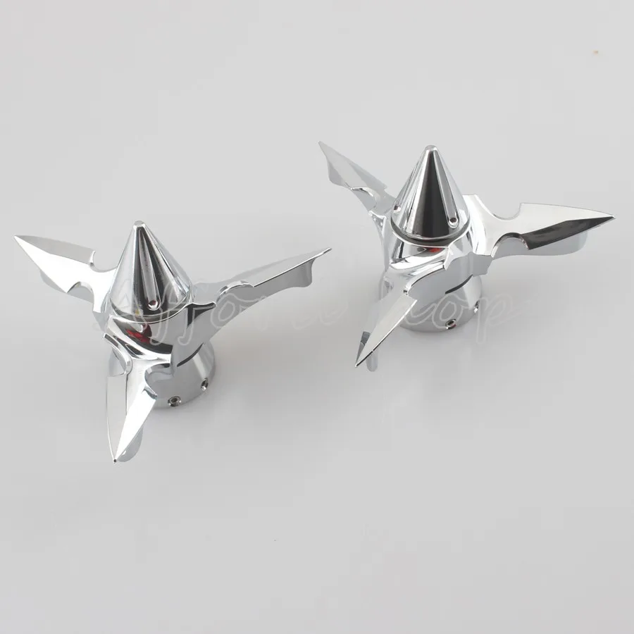 1 пара хромированные передние лезвия из АБС пластика вращающаяся ось колпачок