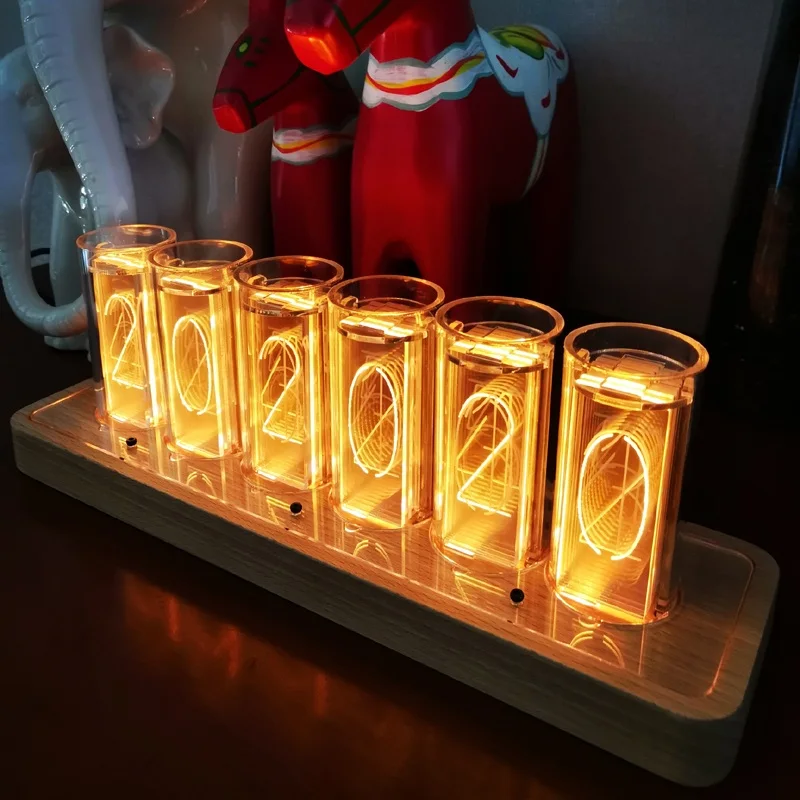 Quasi-Glow clock светодиодный светильник из твердой древесины в китайском стиле с