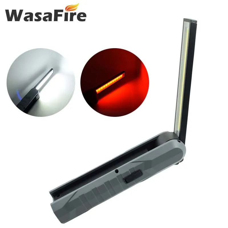 

Многофункциональный ручной Рабочий фонарь, складной светодиодный фонарик COB, портативный аварийный фонарь с USB-зарядкой для ремонта