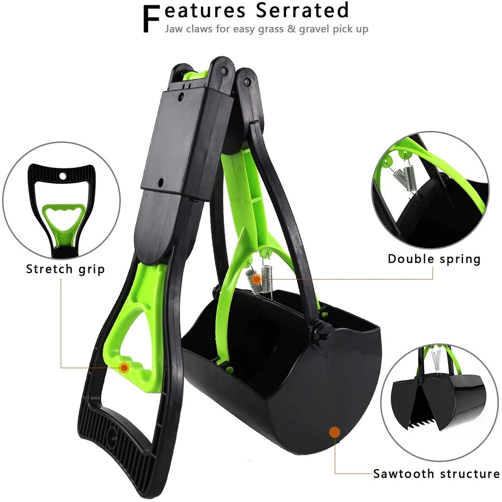 

Pet Long Handle Scooper Dog Cat Waste Picker Jaw Poop Scoop Pick Up Clean Waste Cleaning Tools Pet Dog Pet Supplies Outdoor