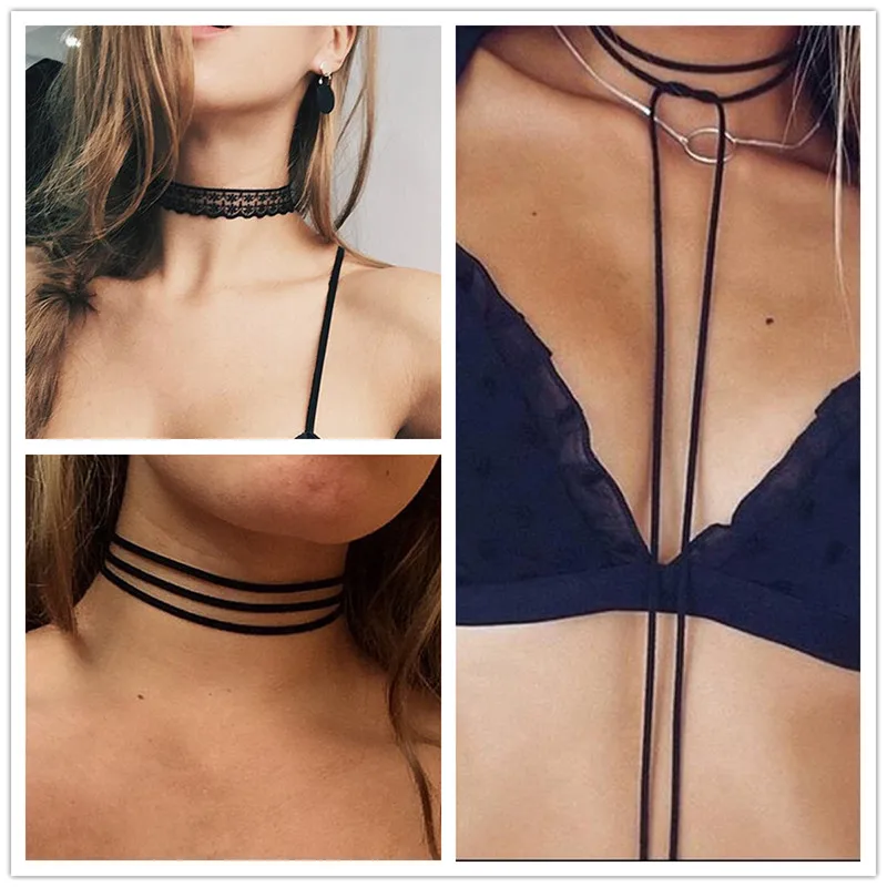 

Женское кружевное ожерелье-чокер в стиле панк