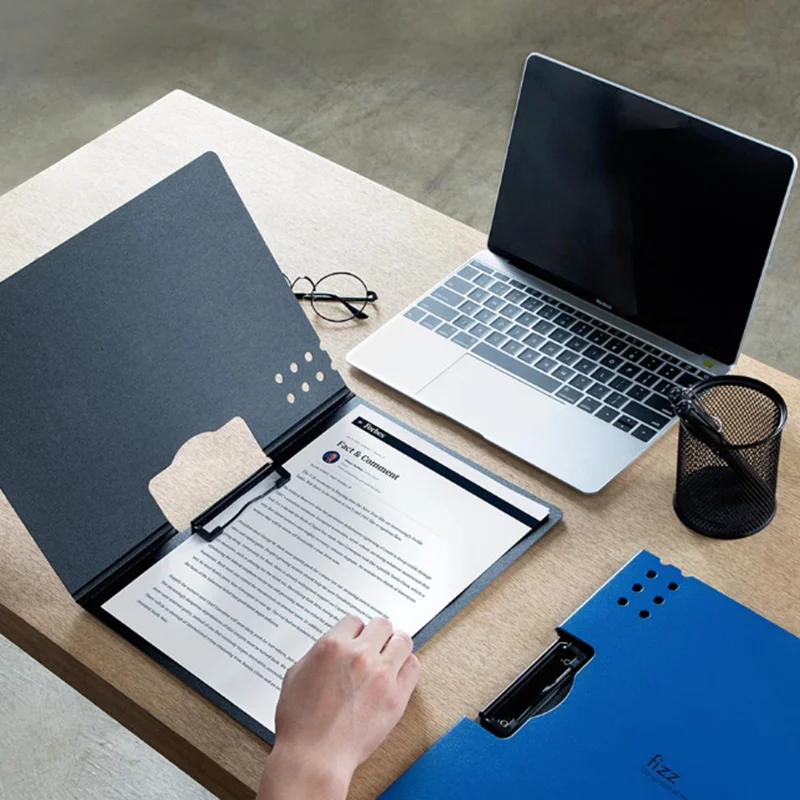 Горизонтальная папка Fizz A4 7 цветов матовая текстура Портативная подставка