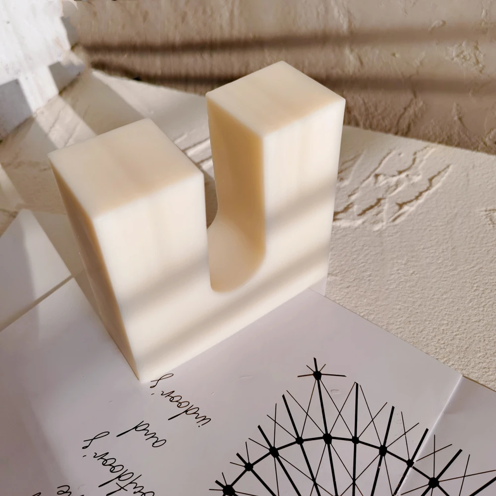 Квадратные U-образные силиконовые формы для свечей в рубчик | Дом и сад