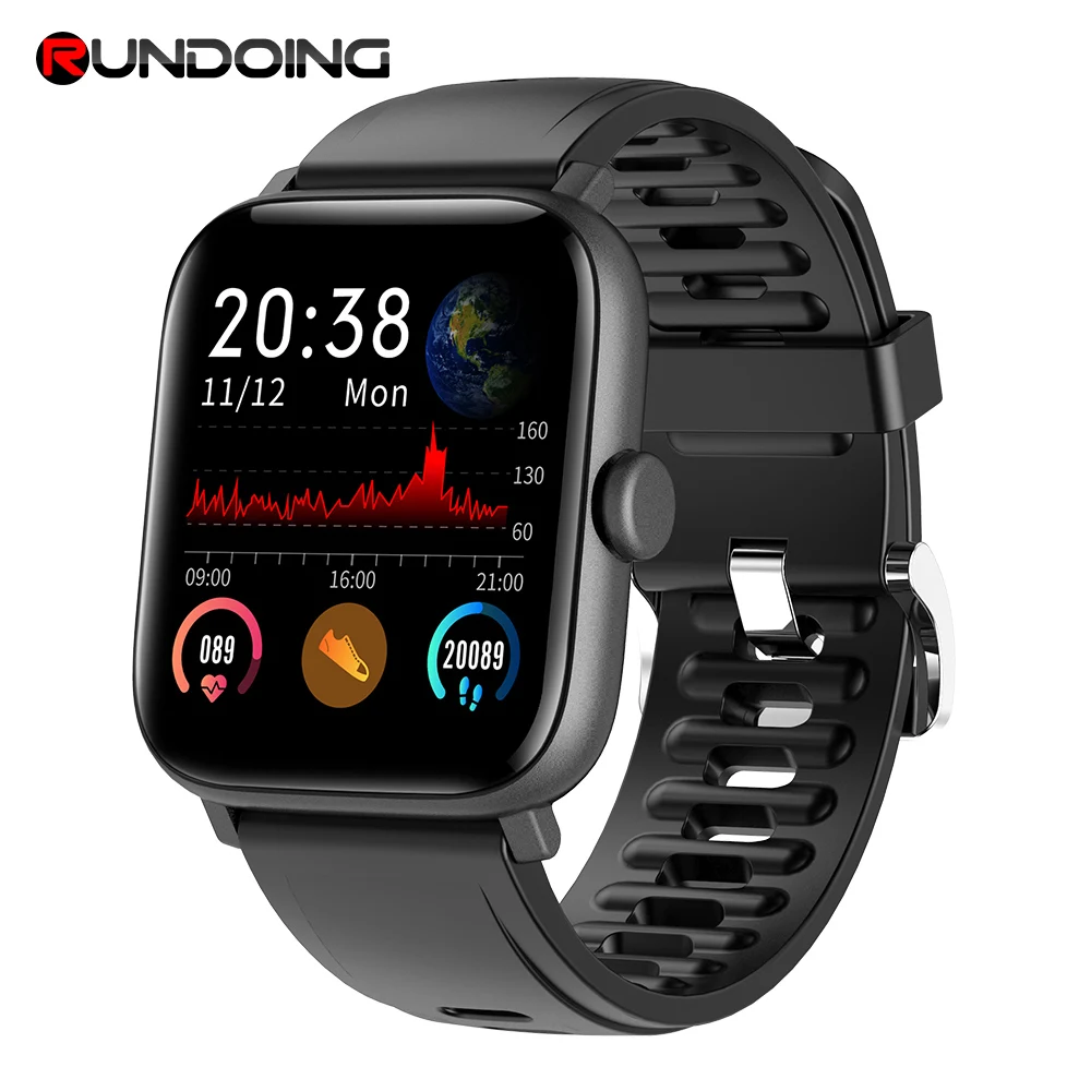 RUNDOING NY16 Полный сенсорный экран умные часы с алюминиевым сплавом Корпус IP68
