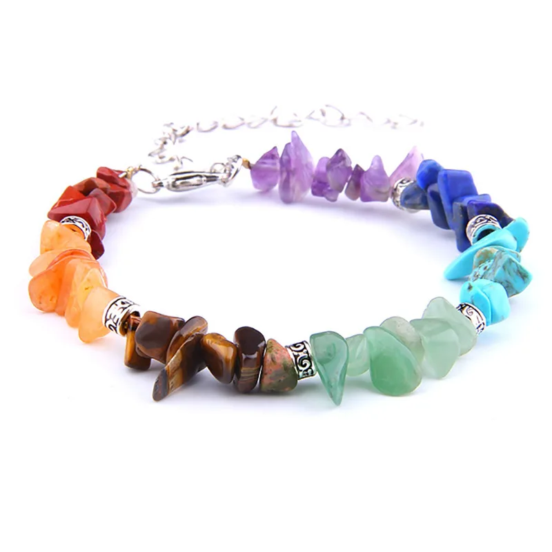 Женские браслеты 7 Чакр рейки аметисты кошачий глаз заживление равновесия