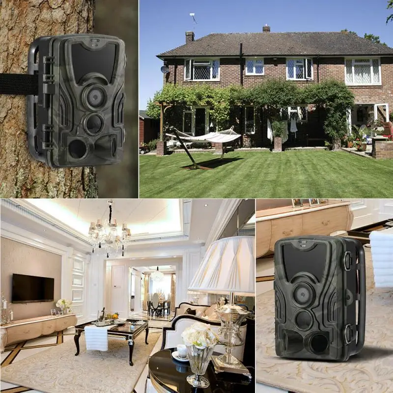 

Hunting Camera Night Version Wild Cameras 16MP 1080P Trap 0.3s Trigger Wildlife Trail Camera Scouting Surveillance For Garden