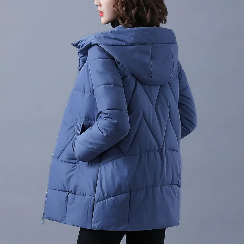 2022 Winter Women Jacket Warm Parkas Female Thicken Coat Cotton Padded Long Hooded Outwear Casual Loose Women Snow Parka Jackets