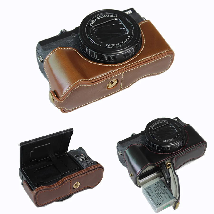 PU кожаный чехол для камеры для Canon G5X Mark II G5XII G5X2 G5XM2 G5 X защитная оболочка с нижним отверстием батареи