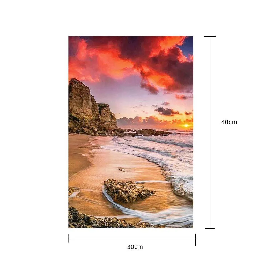 5D алмазная живопись сделай сам закат пляж вышивка крестиком пейзаж морская