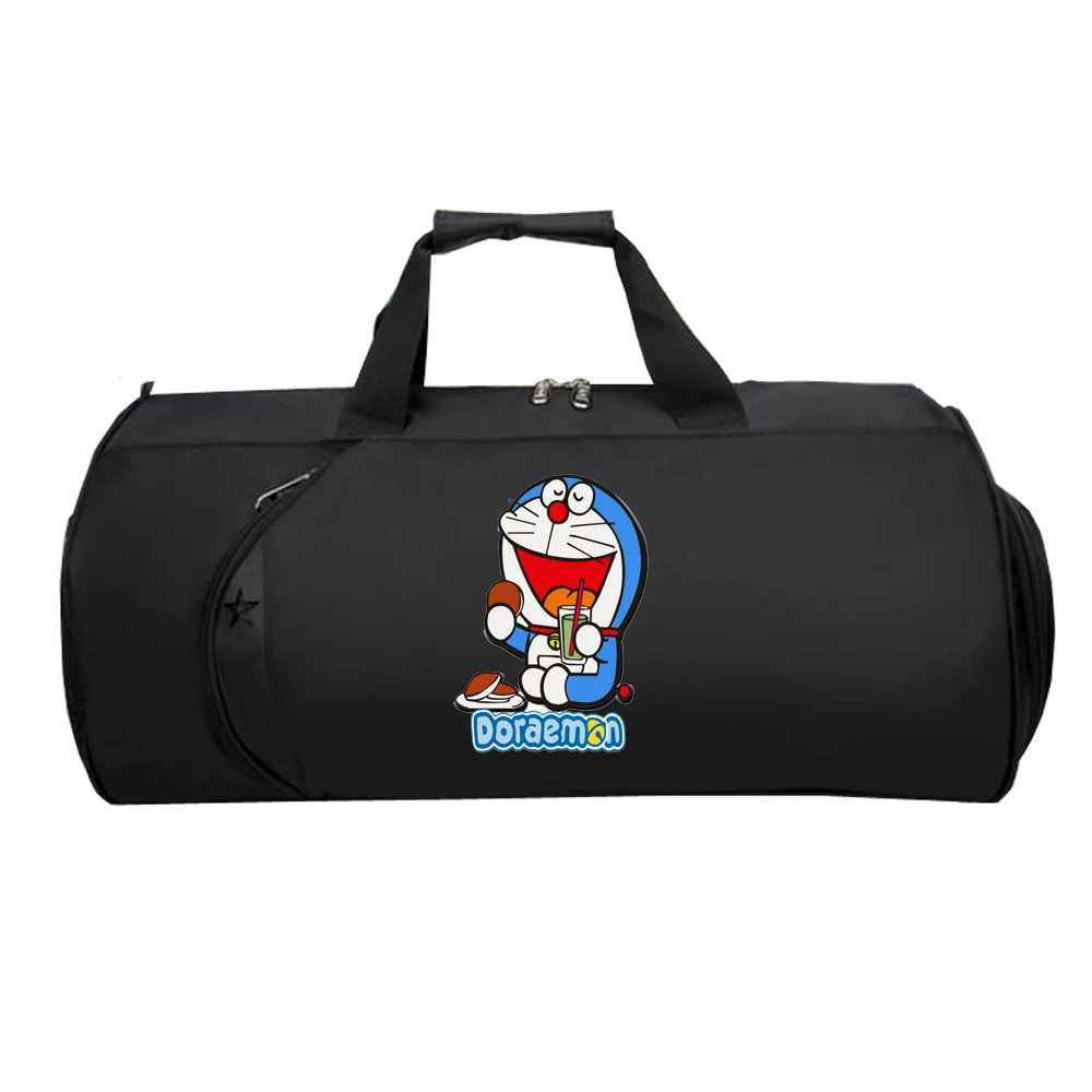 

Japan anime Doraemon Travel luggage Bag teenagers Large Multifunctional Shoulder bag Unisex Travel Shoulder Luggage Bags