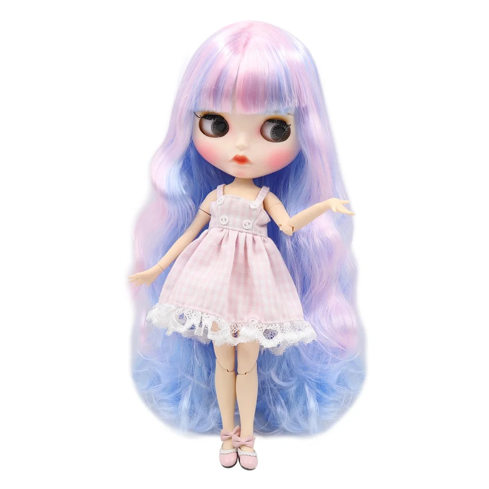 Fortune Days 1/6 bjd шарнирное тело мягкие синие Розовые Смешанные Цвета вьющиеся волосы