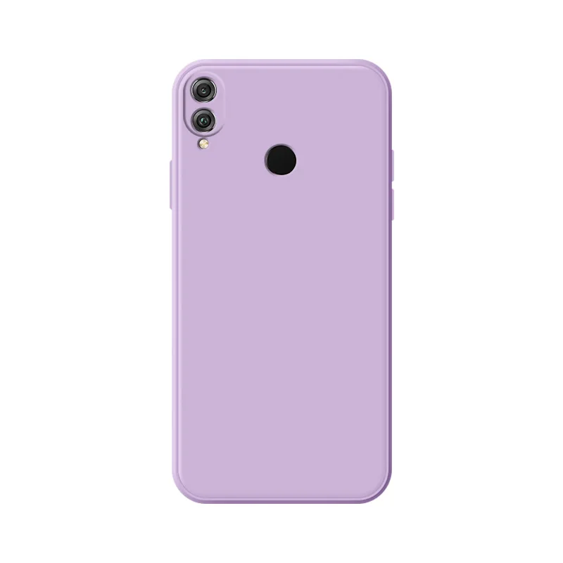 

For Huawei Honor 8x Soft TPU Silicone Protective Square Phone Case Simple Purea Colors Back Cover Fundas