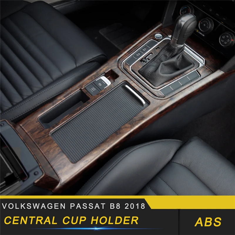 Для Volkswagen Passat B8 автомобильный Стайлинг средняя консоль Центральная управляющая чашка держатель панель крышка наклейка аксессуары для интерьера