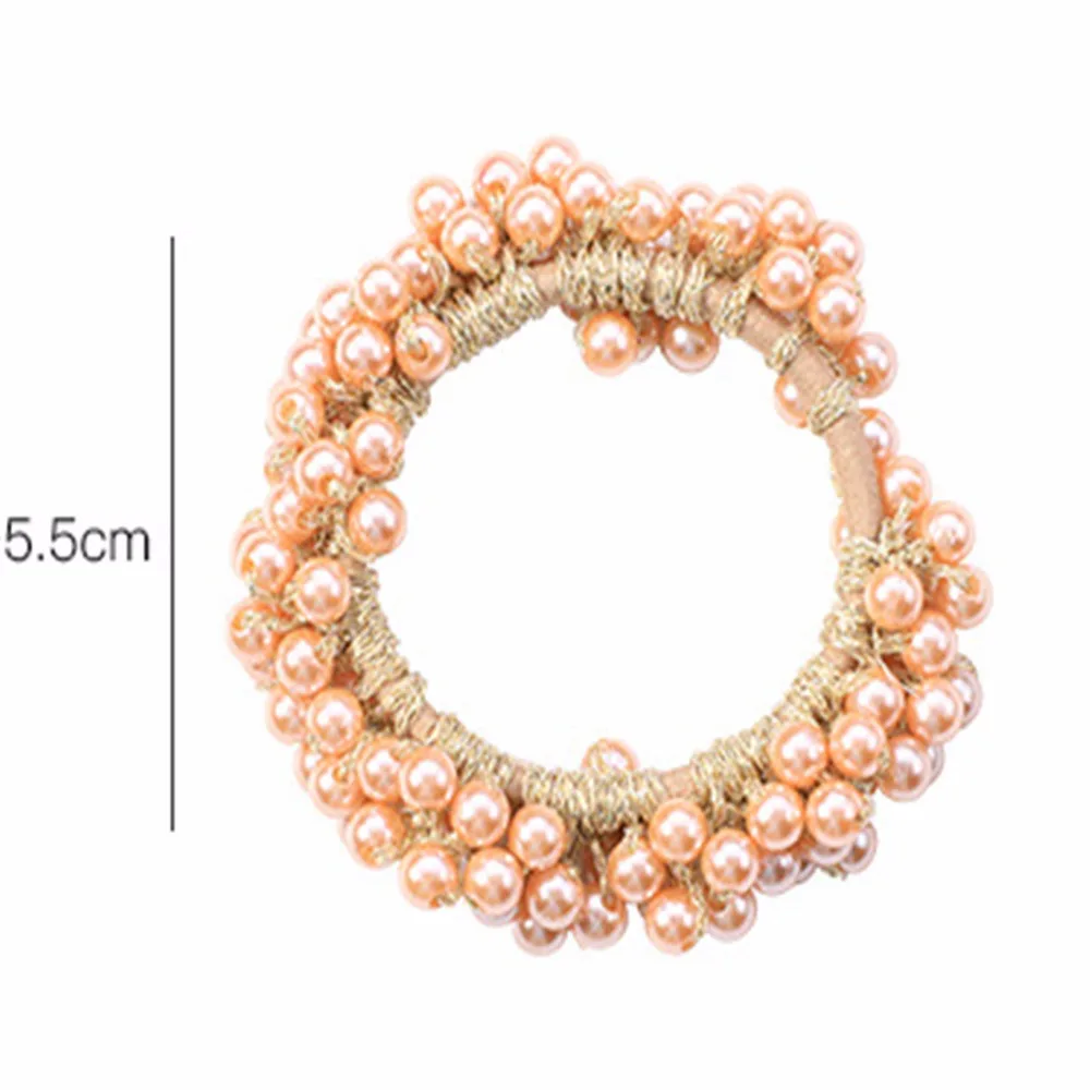 Модные резинки Украшенные жемчужинами женские резинка для волос жемчуг хвостик