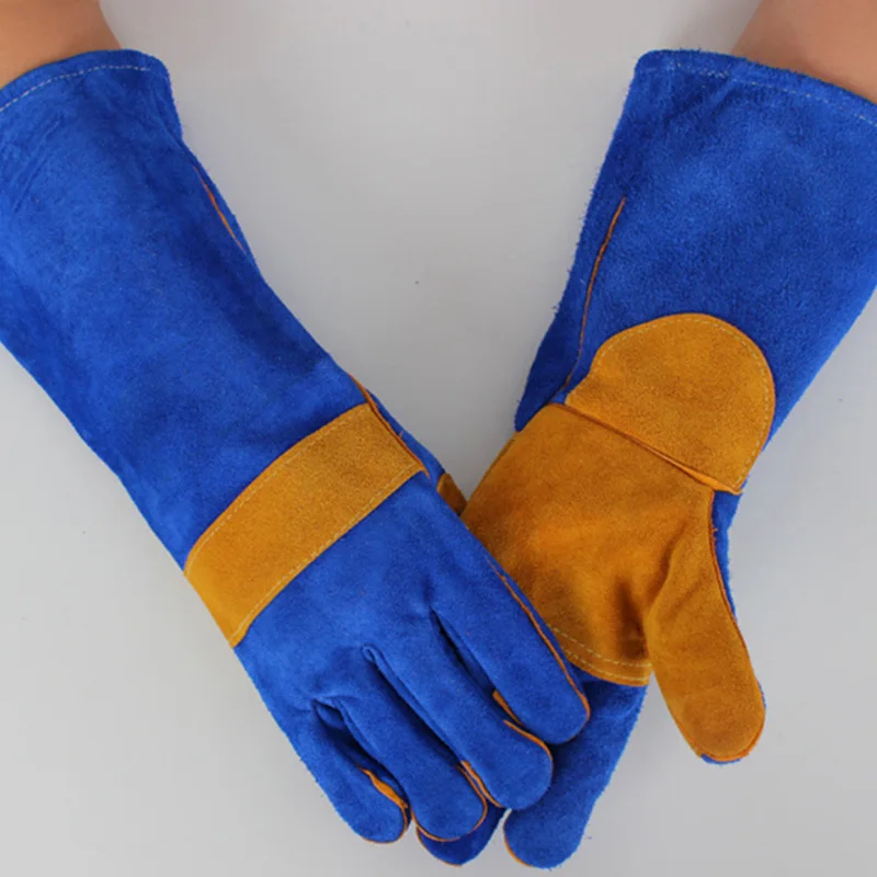 Welding Gloves Lengthened Fireproof Heat Resistant Barbecue Work CLH@8 | Инструменты