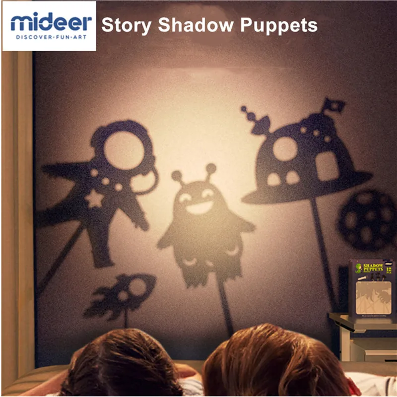 MiDeer детские сказочные история тени куклы 12 шт. для ночного времени палочки
