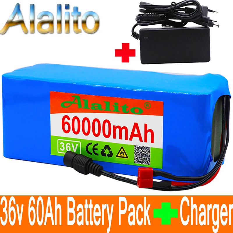 Аккумулятор 36 В 10S4P 60Ah аккумулятор высокой мощности 500 Вт 42 в 60000 мАч для