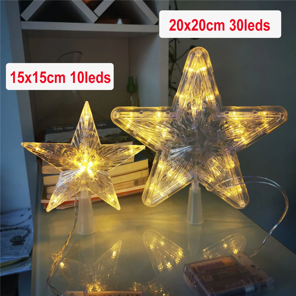 30 светодиодов 10 Рождественская Елка Топ звезды СИД светильник с рисунком