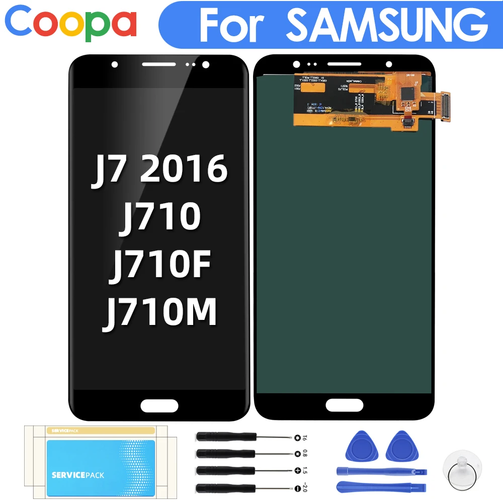 100% AAA 5 6 дюймов для Samsung Galaxy J7 2016 J710 J710F J710M ЖК дисплей сенсорный экран дигитайзер