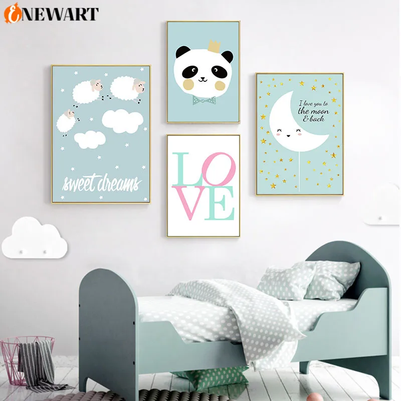 Декоративная картина для детской комнаты мультяшный постер с изображением