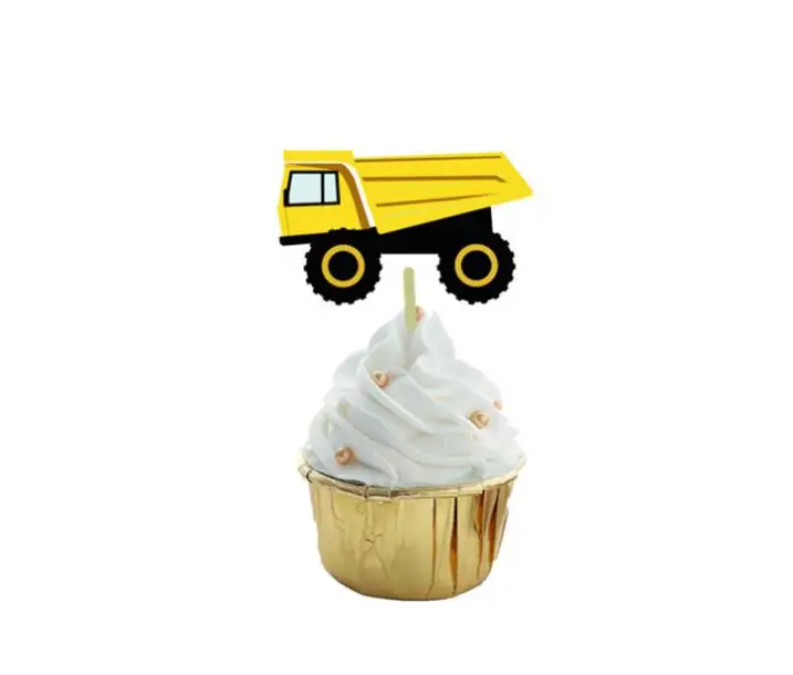 12 шт./компл. Милая машинка топперы для тортов и капкейков строительные автомобили