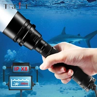 powerful t6 diving flashlight 500m underwater l2 torch dive tactical scuba lantern super bright by 26650 or 18650 battery 50w