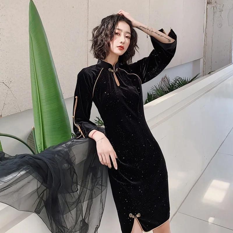 

Сексуальное восточное платье Qipao в китайском стиле, традиционное вьетнамское платье, азиатские сексуальные японские платья, платье Ao Dai FF2799