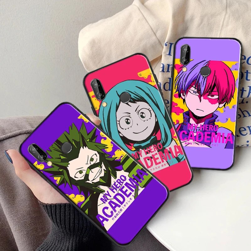 

Phone Case For Huawei P Smart Z 2019 2021 P20 P30 P40 P40 Lite Anime My Hero Academia Deku Bakugou Boku No Hero Academia Cover