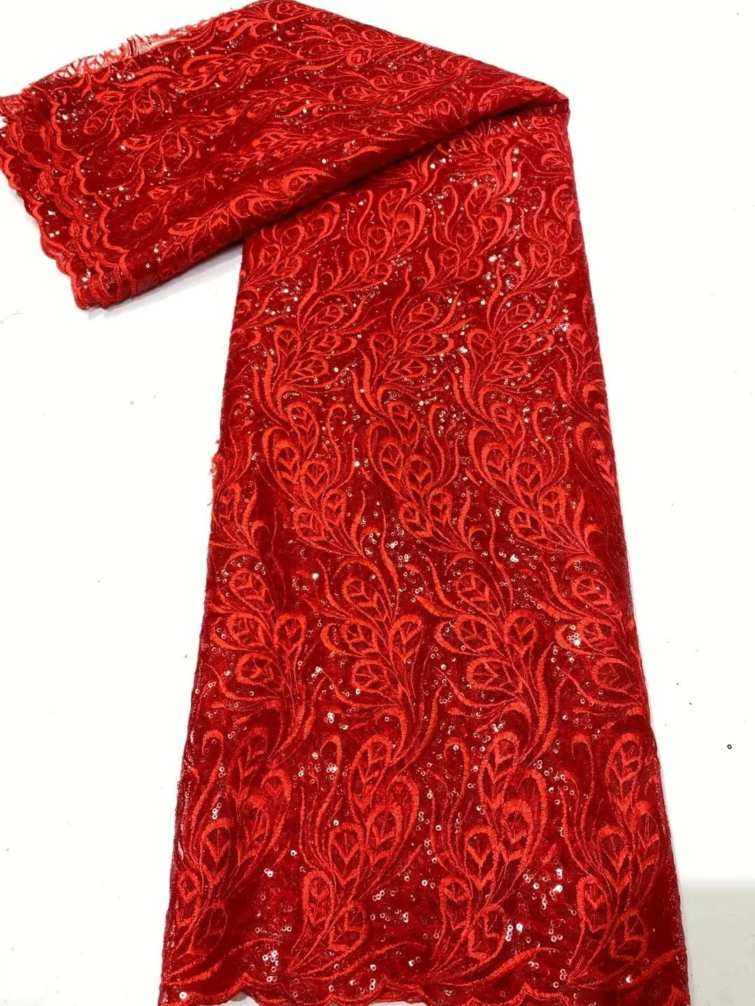 

2022 красные французские бусины ручной работы, кружевная ткань, 5 ярдов, вышивка с блестками, роскошная фотография для свадебной вечеринки