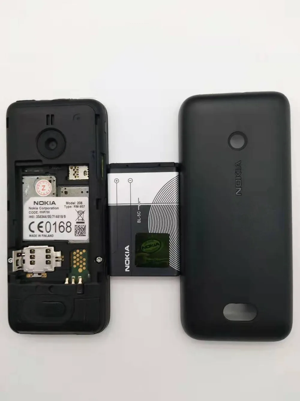 Отремонтированный телефон NOKIA 208 с одной sim-картой, GSM разблокированный мобильный телефон, английская/Иврит/Русская/арабская клавиатура