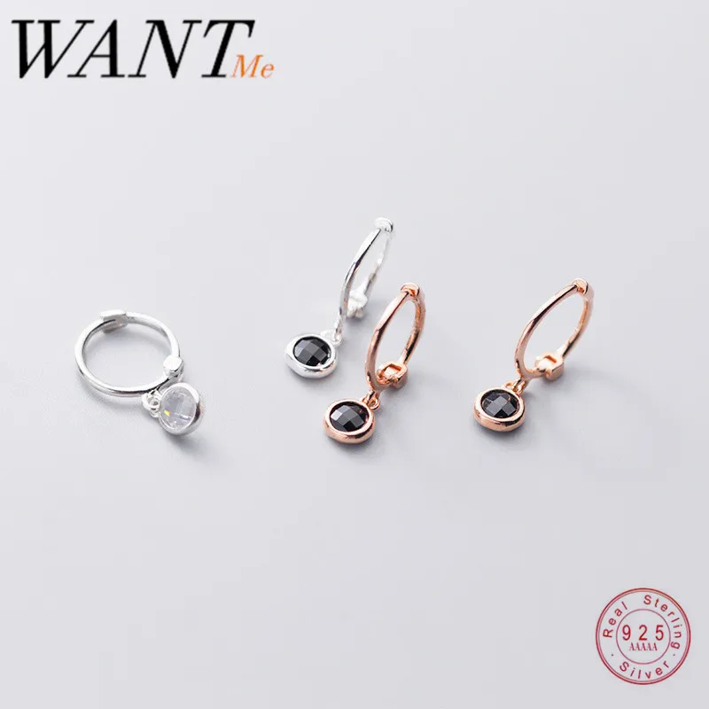 Серьги-гвоздики WANTME женские минималистичные круглые серьги из настоящего