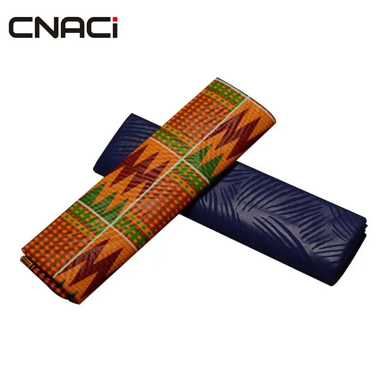 CNACI Новинка Kente Ткань Гана принт африканская ткань Анкара настоящий воск блок печать ткань 2+ 2 ярдов для женского платья