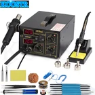 Паяльная станция SMD YIHUA 852D + 2 в 1, цифровая паяльная станция типа насоса с термофеном