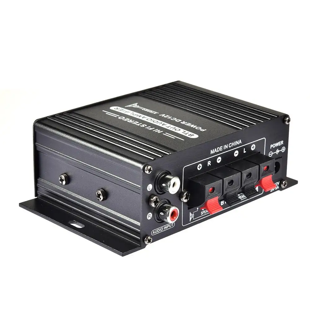 Мини Hi Fi цифровой аудио усилитель 12 В автомобильный мотоцикл стерео с высоким