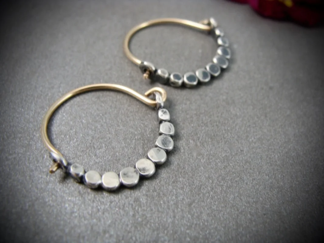 

Vintage Ethnic Antique Metal Drop Earrings for Women Punk Jewelry Petite Beaded Handmade Statement Dangle Earrings