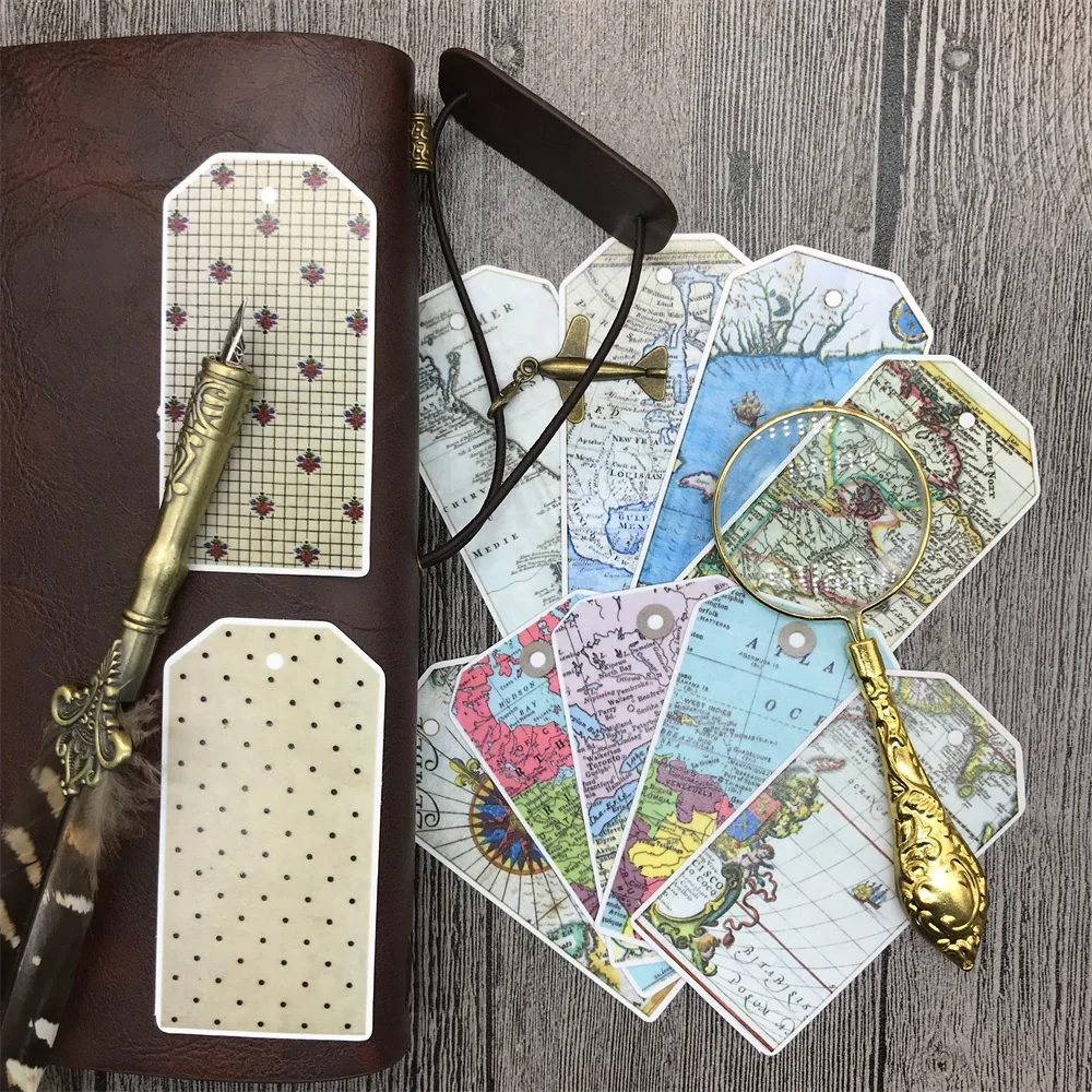 11 шт./компл. Ретро винтажная карта бирки бумажный набор для скрапбукинга альбом