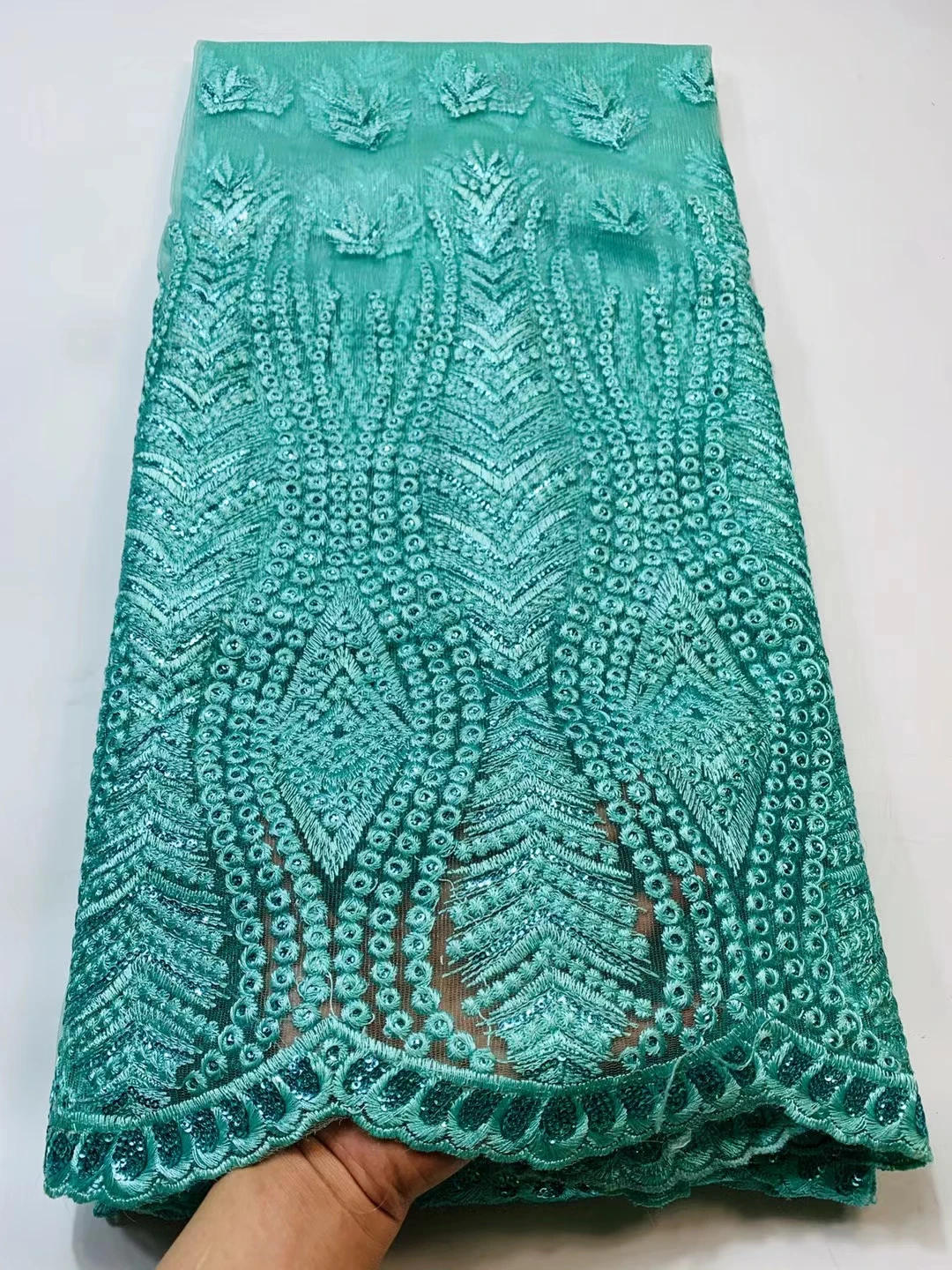 

XSN010 On sale French lace Fabric For party dress,good quality African Lace With Sequins