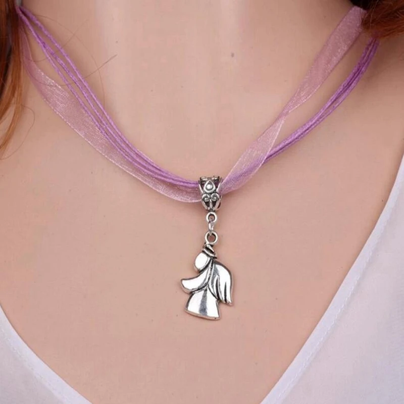 Винтажное серебряное ожерелье с кошкой бейсболка подвески из органзы массивное