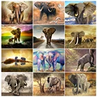 Алмазная 5D картина сделай сам, вышивка в виде слона, животные, стразы, картина, инкрустированная мозаикой, украшение для дома, подарок ручной работы