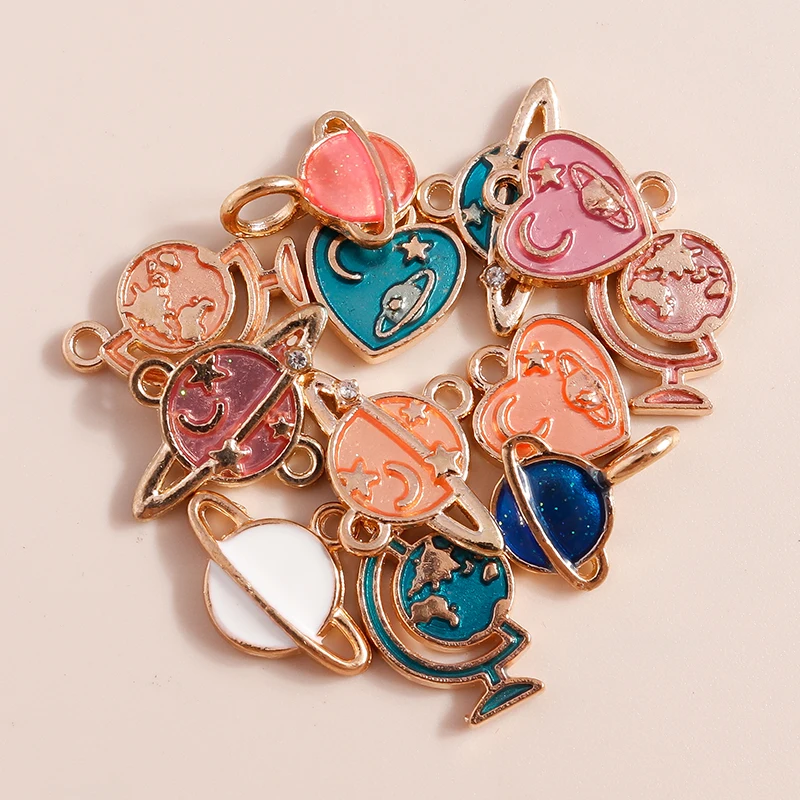 10 шт. эмалированные Подвески в виде планеты | Украшения и аксессуары