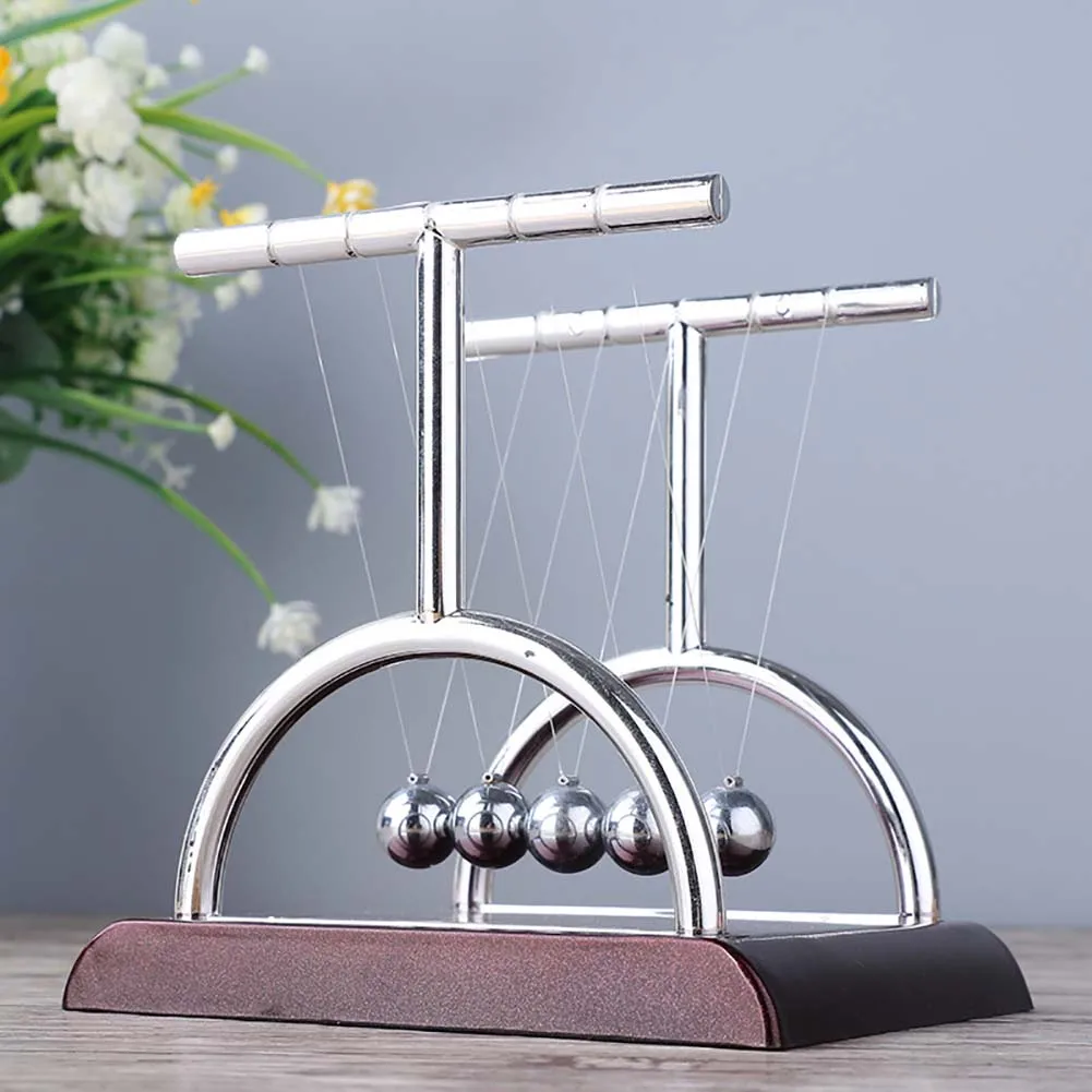 

Newton Cradle Balance Steel Balls Perpetual Motion Collision Ball School Teaching Physics Science Pendulum Toy Home Decoration