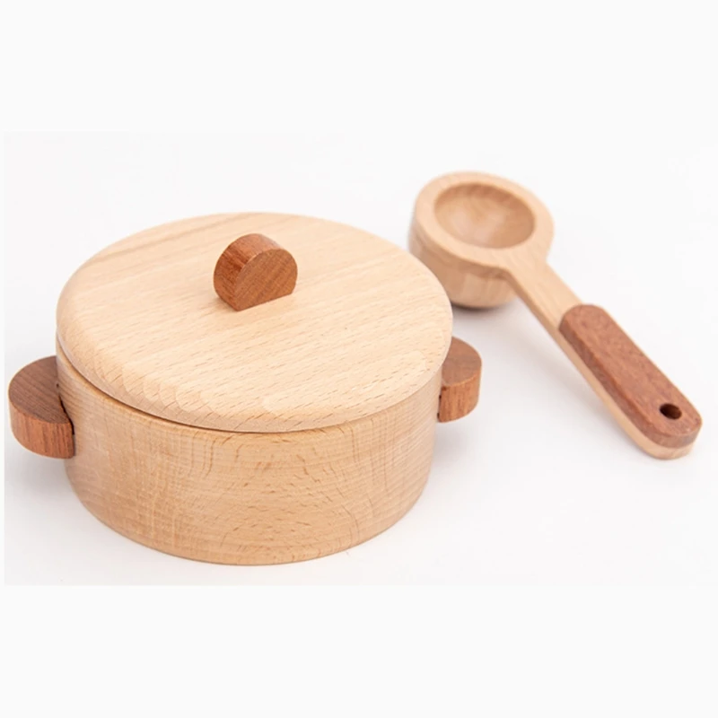 

Children Wooden Tea Set - Tea Pot Tea Cup Teatime Party Play Toy Dollhouse