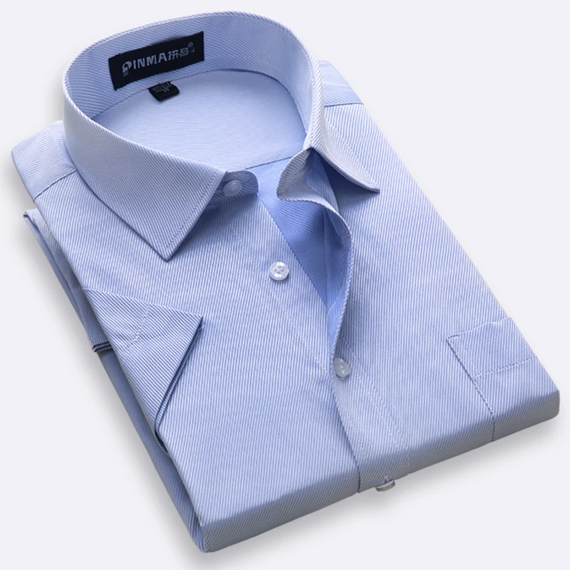Большие размеры от S до 8xl, летняя рубашка с коротким рукавом, обычная посадка, мужская рубашка с отложным воротником, саржевая/простая, большая, мужская одежда
