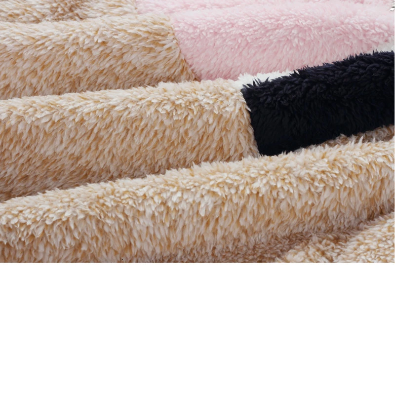 

Women 2019 Woolen Winter Zipper Sweatshirt Patchwork Long Sleeve Hoodies With Pockets Moleton Feminino Inverno Ez*