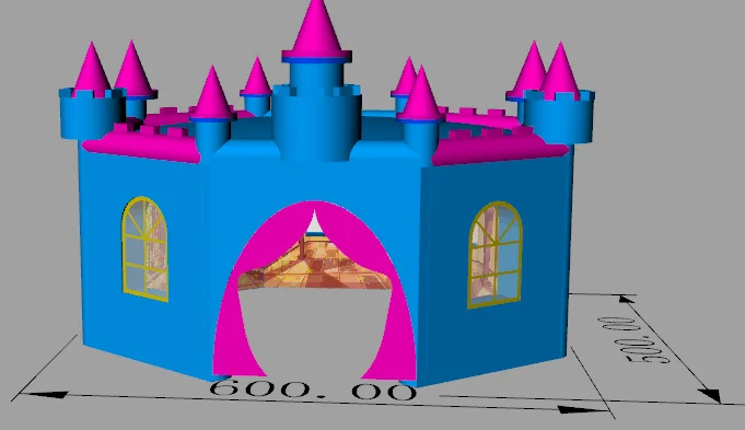 Надувной дворцовый домик палатка новый дизайн Надувная церковь 6x5 м | Игрушки и