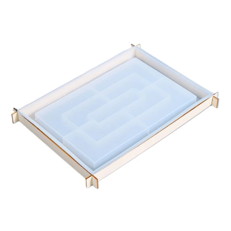 

Crystal Epoxy Resin Mold Jewelry Holder Fruit Snack Tray Plate Silicone Mould N58F