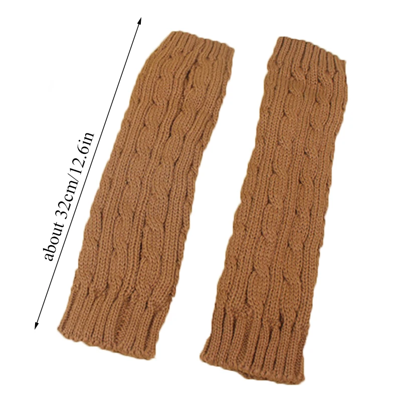Autumn Winter Knitted Wool Half Finger Long Gloves Female Cute Warm Fingerless Twist 2019 Outdoor Sports Mittens guantes |