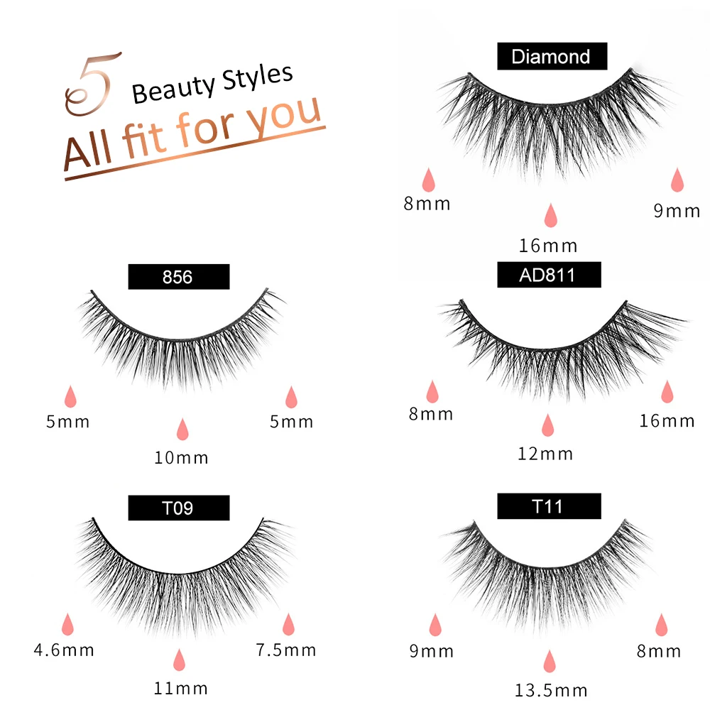 5 пар магнитов для ресниц магнитная жидкая подводка глаз магнитные ресницы и